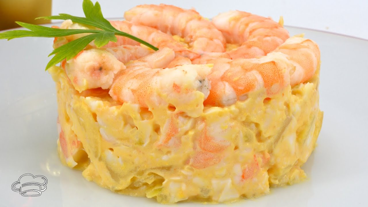 Ensaladilla de gambas casera